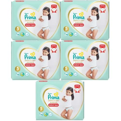 Prima Premium Care Külot Bebek Bezi 5 Beden 12-17 KG 170 Adet MeGa Ekonomik Pk