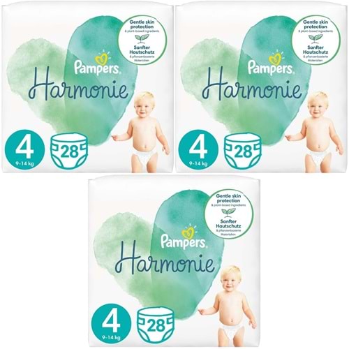Prima Pampers Harmonie Bebek Bezi 4 Beden 9-14 KG Maxi 84 Adet Aylık Ultra Fırsat Pk