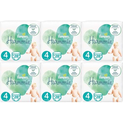 Prima Pampers Harmonie Bebek Bezi 4 Beden 9-14 KG Maxi 168 Adet Ekstra Ultra Fırsat Pk