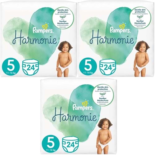 Prima Pampers Harmonie Bebek Bezi 5 Beden 11-16 KG Junior 72 Adet Aylık Ultra Fırsat Pk