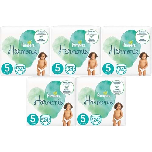 Prima Pampers Harmonie Bebek Bezi 5 Beden 11-16 KG Junior 120 Adet MeGa Ultra Fırsat Pk