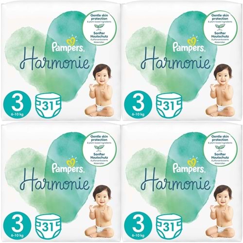 Prima Pampers Harmonie Bebek Bezi 3 Beden 6-10 KG Midi 124 Adet Avantaj Ultra Fırsat Pk