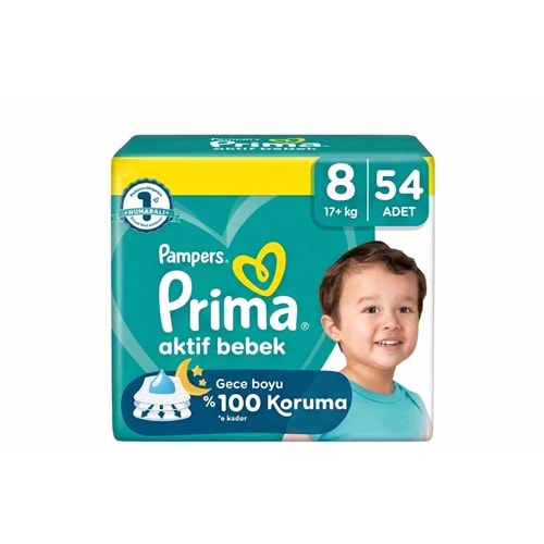 Prima Bebek Bezi 8 Beden 17+ KG XXX Large 54 Adet Süper Ekonomik Pk