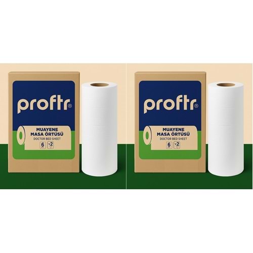 Proftr Muayene Sedye Masa Örtüsü Çift Katlı 50*25CM 50 Metre 12 Li Set (2KL*6)