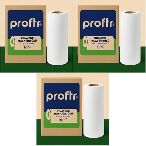 Proftr Muayene Sedye Masa Örtüsü Çift Katlı 50*25CM 50 Metre 18 Li Set (3KL*6)