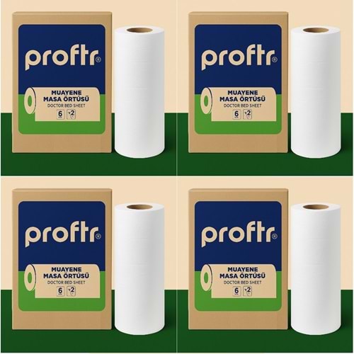 Proftr Muayene Sedye Masa Örtüsü Çift Katlı 50*25CM 50 Metre 24 Lü Set (4KL*6)