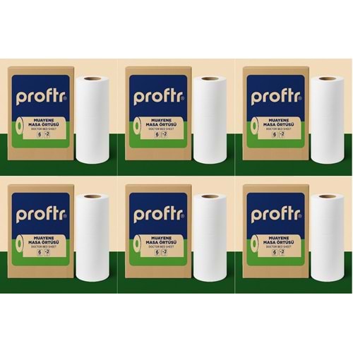 Proftr Muayene Sedye Masa Örtüsü Çift Katlı 50*25CM 50 Metre 36 Lı Set (6KL*6)
