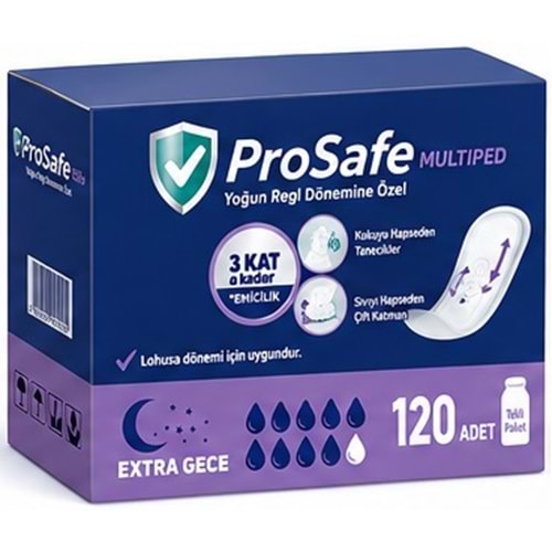 Prosafe Multiped Regl - Mesane - Lohusa Pedi L - Büyük - Large Extra/Gece 120 Adet