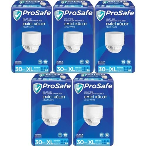 Prosafe Emici Külot Yetişkin Bezi XL-Extra Large 150 Adet (5PK*30)