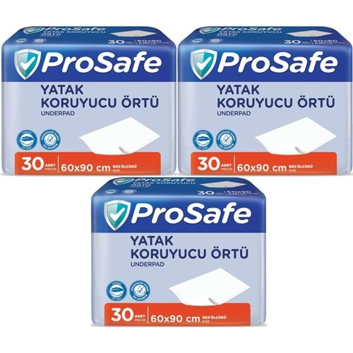 Prosafe Yetişkin Alt Açma Yatak Koruyucu Örtü 60*90CM 90 Adet (3PK*30)