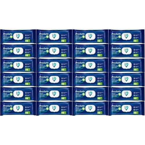 Prosafe Yetişkin Vücut Temizleme Islak Mendil Havlu 48 Yaprak XL (24 Lü Set) Plastik Kapak