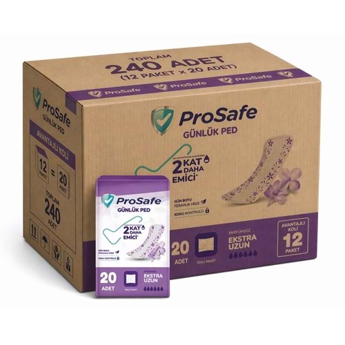 Prosafe Günlük Ped Extra Uzun 240 Adet
