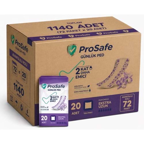 Prosafe Günlük Ped Extra Uzun 1440 Adet