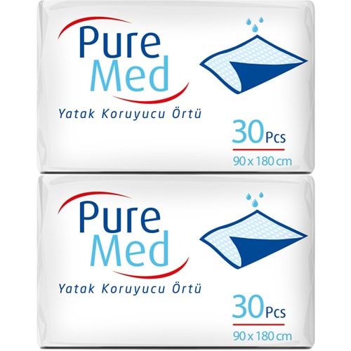Puremed Yetişkin Yatak Koruyucu 90*180CM 60 Adet (2PK*30)