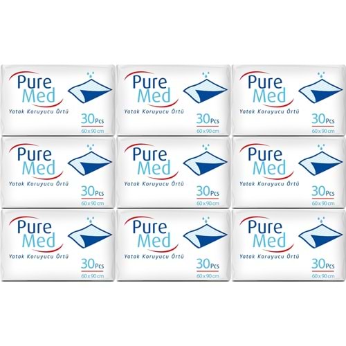 Puremed Yetişkin Yatak Koruyucu 60*90CM 270 Adet (9PK*30)