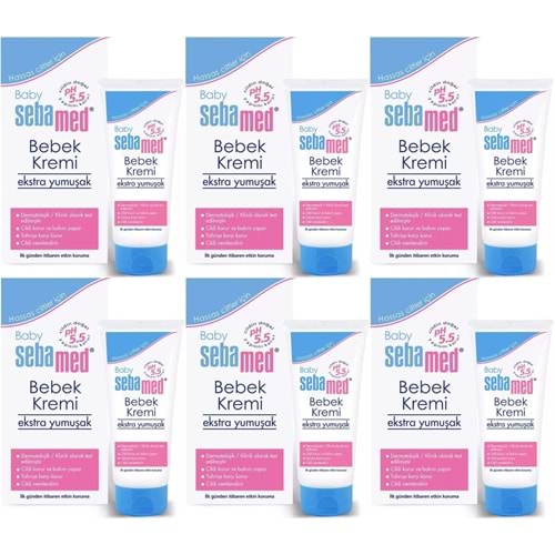 Sebamed Bebek Kremi 200ML (Ekstra Yumuşak) (6 Lı Set)