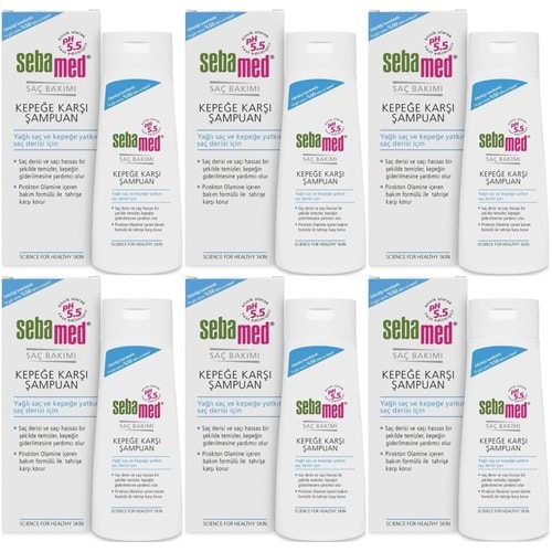 Sebamed Şampuan 200ML Kepeğe Karşı (Yağlı ve Kepeğe yatkın saç derisi İçin) (6 Lı Set)