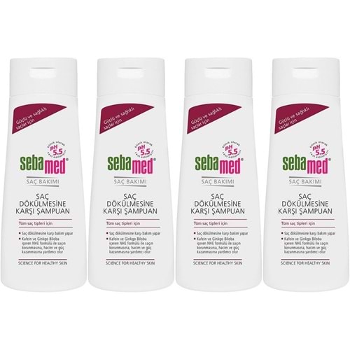 Sebamed Şampuan 200ML Saç Dökülmesine Karşı (Tüm Saç Tipleri için) (4 Lü Set)