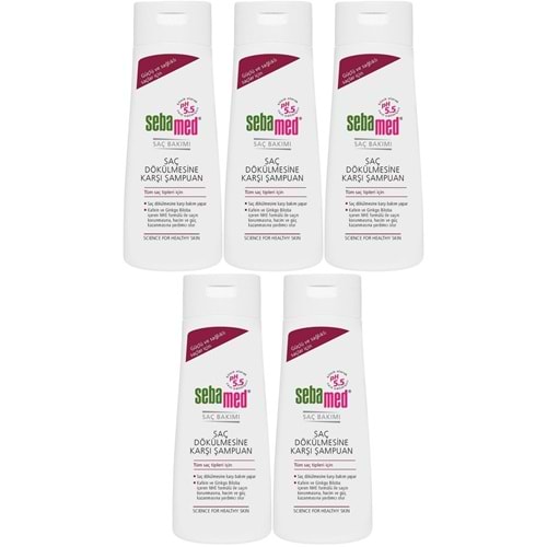 Sebamed Şampuan 200ML Saç Dökülmesine Karşı (Tüm Saç Tipleri için) (5 Li Set)