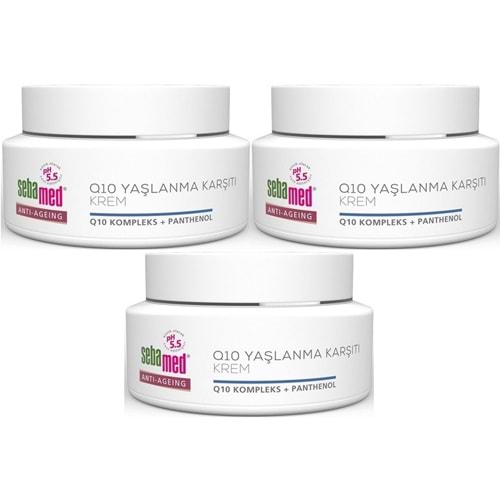 Sebamed Q10 Yaşlanma ve Kırışıklık Karşıtı Koruyucu Anti-Age Krem 50ML (3 Lü Set)