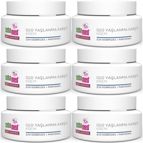 Sebamed Q10 Yaşlanma ve Kırışıklık Karşıtı Koruyucu Anti-Age Krem 50ML (6 Lı Set)