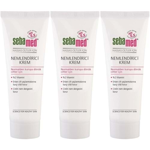 Sebamed Nemlendirici Krem Tüp 50ML (Günlük Kullanım) (3 Lü Set)