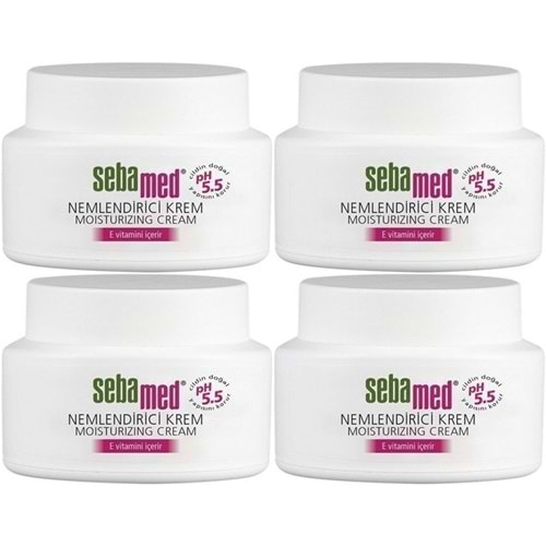 Sebamed Nemlendirici Cilt Bakım Kremi 75ML Günlük Bakım (Yüz - Boyun - Vücut) (4 Lü Set)