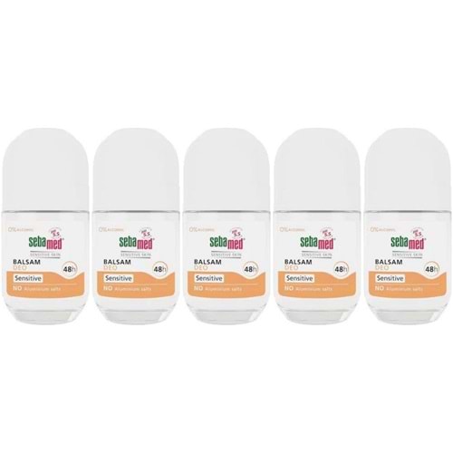 Sebamed Deodorant Roll-On 50ML Balsam Hassas/Sensitive (5 Li Set)