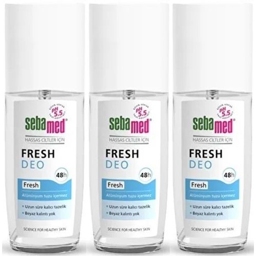 Sebamed Deodorant Sprey 75 ML Fresh (3 Lü Set)