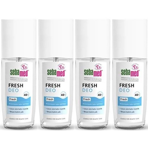 Sebamed Deodorant Sprey 75 ML Fresh (4 Lü Set)