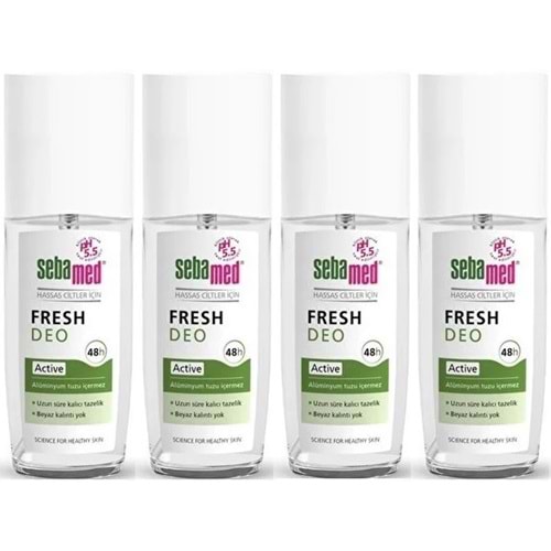 Sebamed Deodorant Sprey 75 ML Fresh Active (4 Lü Set)