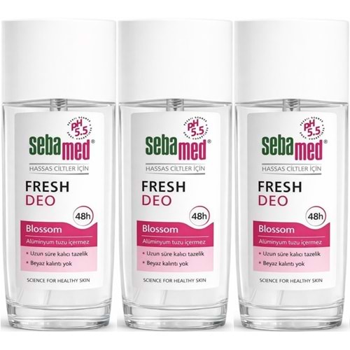 Sebamed Deodorant Sprey 75 ML Fresh Blossom (3 Lü Set)