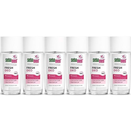Sebamed Deodorant Sprey 75 ML Fresh Blossom (6 Lı Set)