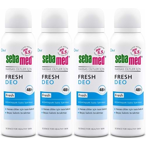 Sebamed Deodorant Aerosol 150 ML Fresh (4 Lü Set)