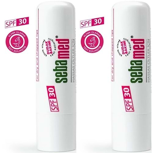 Sebamed Dudak Koruyucu Bakım Kremi Stick 30 SPF 4.8GR (Çatlamış ve Hassas Nemlendiricili) (2 Li Set)