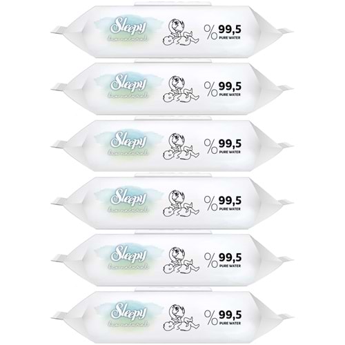 Sleepy Islak Havlu Mendil Bio Natural 40 Yaprak Yeni Doğan (6 Lı Set) Plastik Kapaklı 240 Yaprak