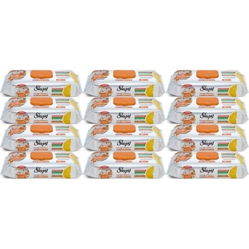 Sleepy Easy Clean Yüzey Temizlik Mutfak Havlusu-Mendili 50 Yaprak Portakal Yağlı (12Li Set) 600Yprk