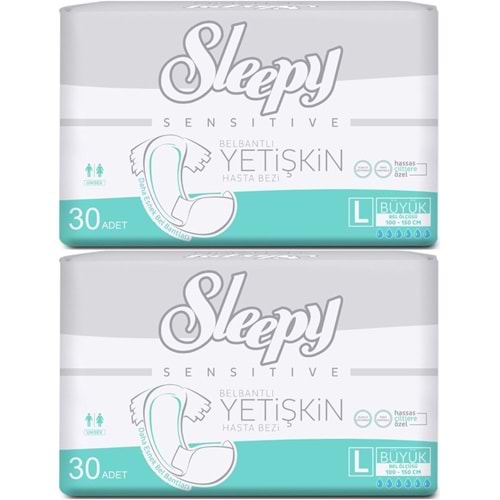 Sleepy Yetişkin Bezi Bel Bantlı L - Large - Büyük 60 Adet (2PK*30)