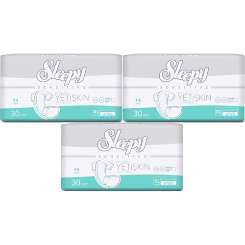Sleepy Yetişkin Bezi Bel Bantlı XL - Extra Large - Ekstra Large 90 Adet (3PK*30)