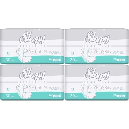 Sleepy Yetişkin Bezi Bel Bantlı XL - Extra Large - Ekstra Large 120 Adet (4PK*30)