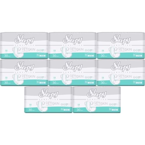 Sleepy Yetişkin Bezi Bel Bantlı XL - Extra Large - Ekstra Large 240 Adet (8PK*30)