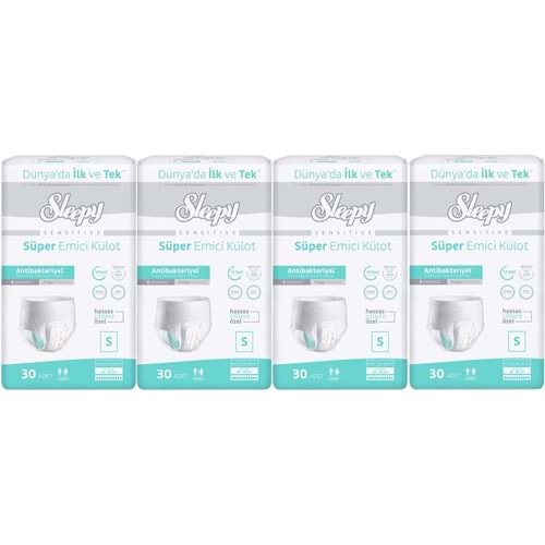 Sleepy Yetişkin Bezi Emici Külot S - Küçük - Small 120 Adet (4PK*30)