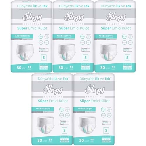Sleepy Yetişkin Bezi Emici Külot S - Küçük - Small 150 Adet (5PK*30)