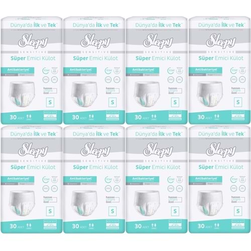 Sleepy Yetişkin Bezi Emici Külot S - Küçük - Small 240 Adet (8PK*30)