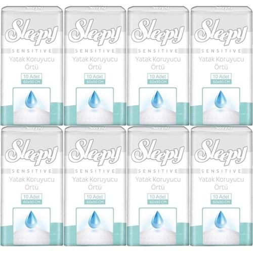 Sleepy Yetişkin Yatak Koruyucu 60*90CM 80 Adet (8PK*10)