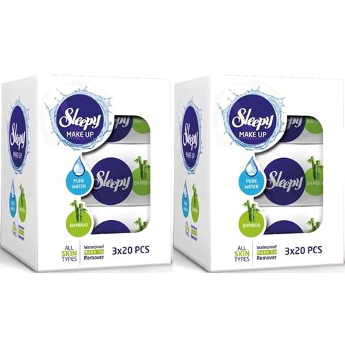 Sleepy Yüz Temizleme Havlusu Bamboo Make Up 120 Yaprak (6PK*20)