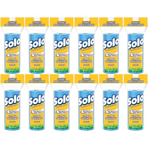 Solo Hijyenik Temizlik Bezi (İç adet 20 Li) (Kokusuz ve Hızla Kuruyan) (12 Li Set)