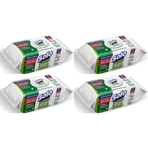 Solo Yüzey Temizlik Havlusu - Mendili 100 Yaprak Sedir Ağacı & Yasemin Esintisi (4 Lü Set) 400 Yprk