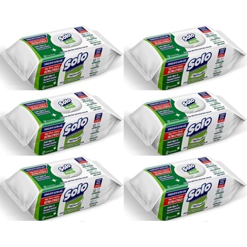 Solo Yüzey Temizlik Havlusu - Mendili 100 Yaprak Sedir Ağacı & Yasemin Esintisi (6 Lı Set) 600 Yprk