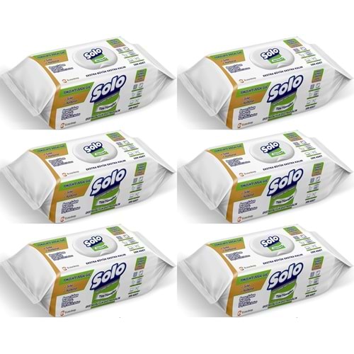 Solo Yüzey Temizlik Havlusu - Mendili 100 Yaprak Beyaz Sabun Ferahlığı (6 Lı Set) 600 Yaprak